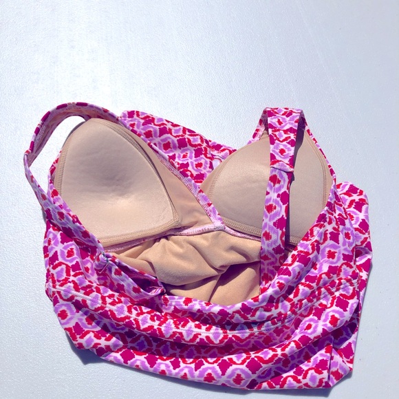 L.L. Bean Women’s Swimsuit Bathing Suit Bikini Tankini Top Bright Bohemian S - Picture 6 of 8